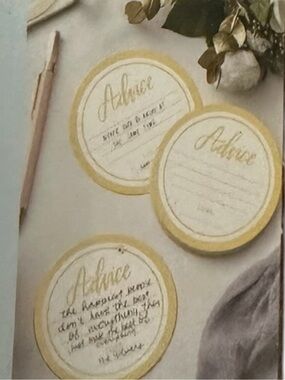 DAVID TUTERA Advice Coasters - Gold and Silver (25 Packs)